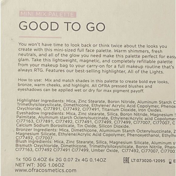 OFRA Mini Mix Palette Good to Go with eye shadows, highlighter, blush & bronzer - Picture 5 of 10